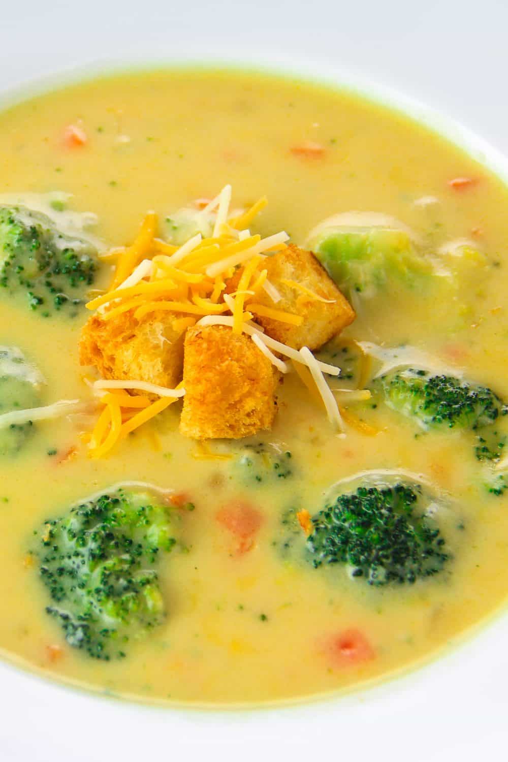 Panera Copycat Broccoli Cheddar soup Simply Home Cooked