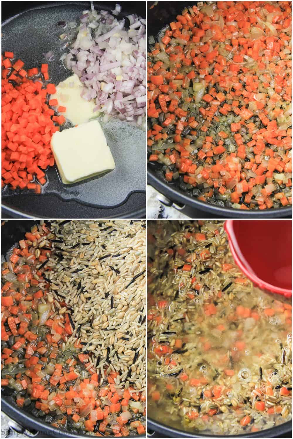 wild brown rice step by step pictures
