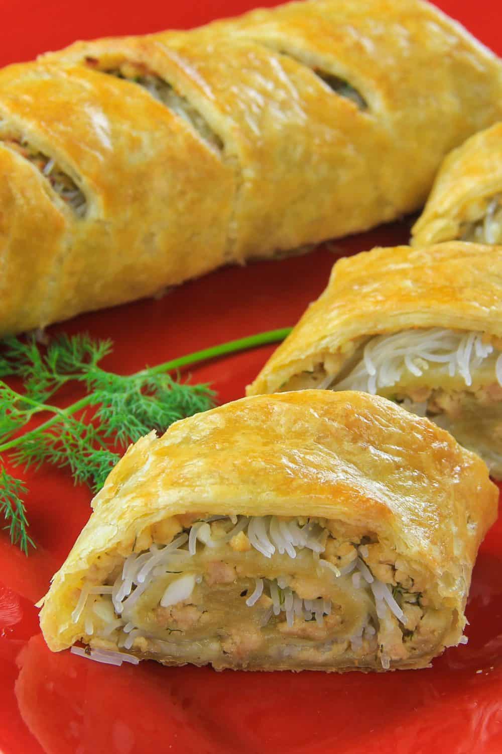 Easy Chicken Wellington Roll with Rice Noodles Simply Home Cooked