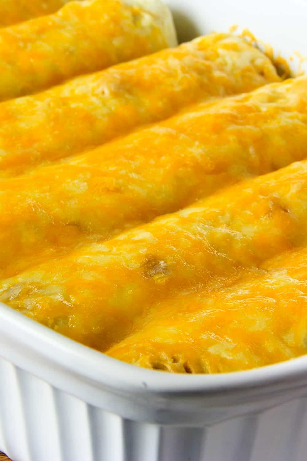 Cheesy Chicken Enchiladas Recipe - Simply Home Cooked