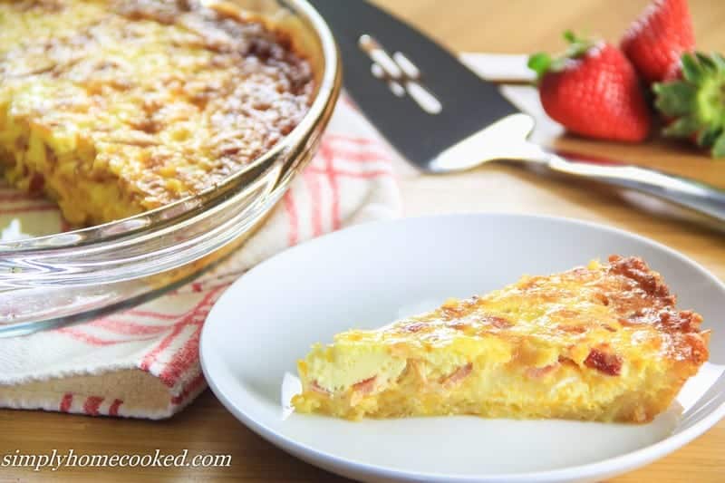 Bacon and Hash Brown Quiche - Simply Home Cooked