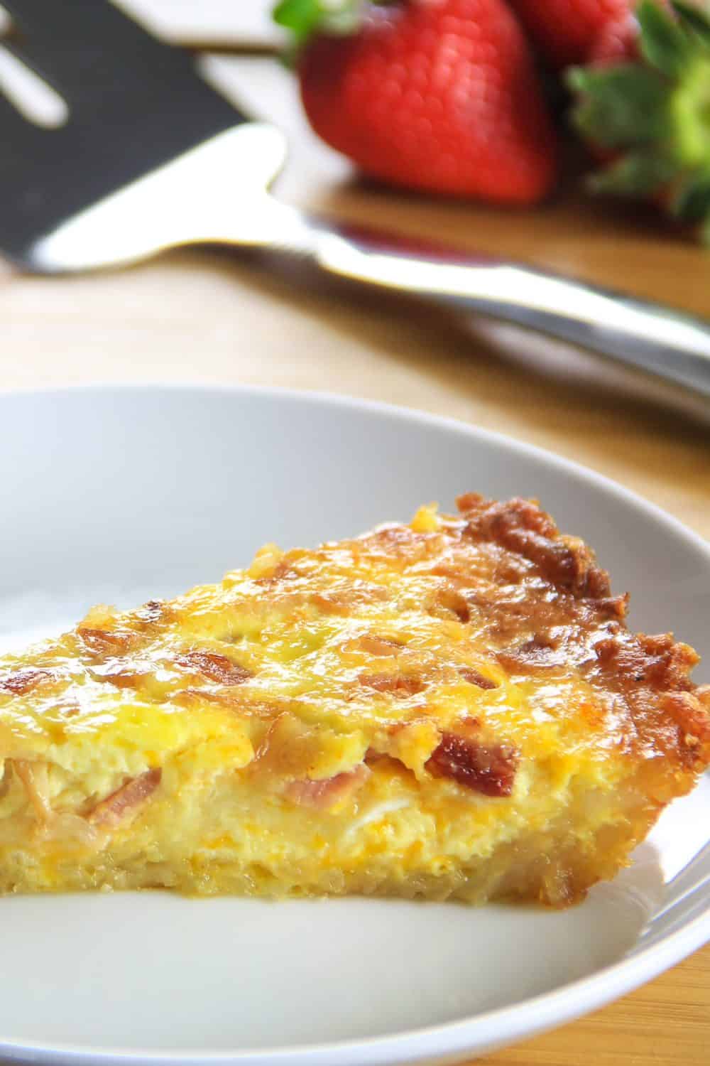 Bacon and Hash Brown Quiche - Simply Home Cooked
