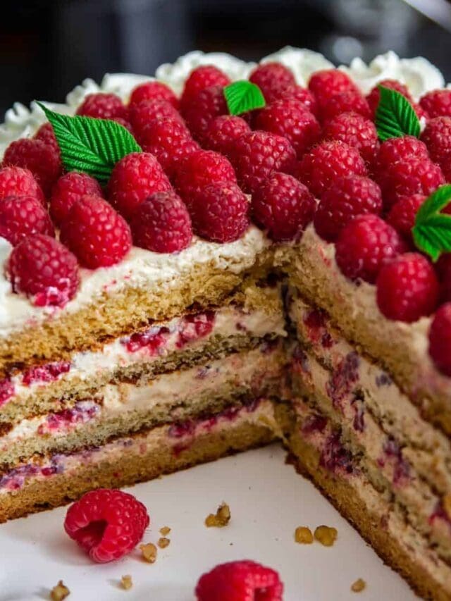Honey Raspberry Cake