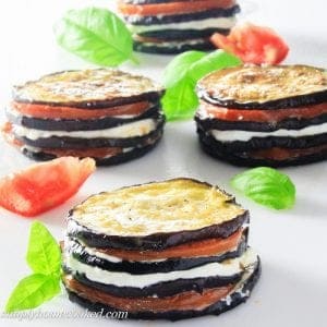 Eggplant Napoleon with tomatoes