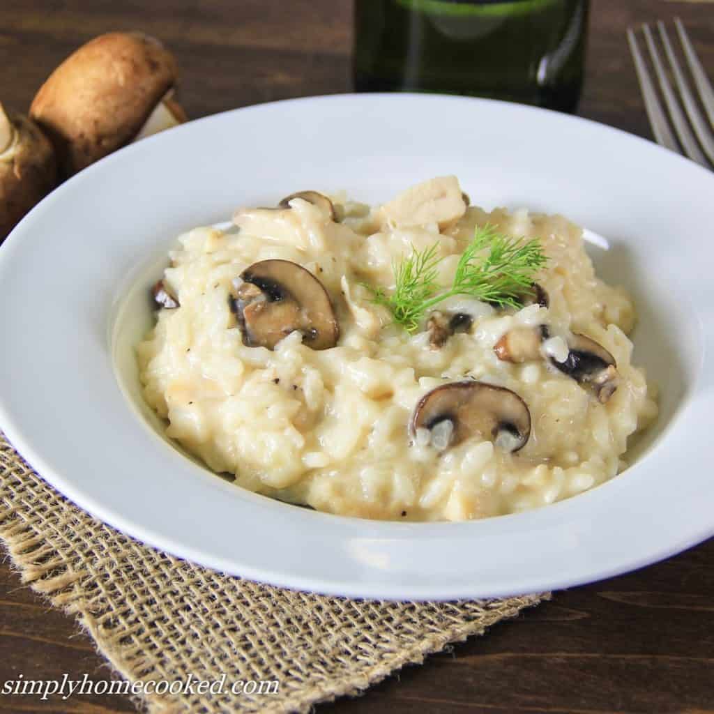 Chicken and Mushroom Risotto - Simply Home Cooked