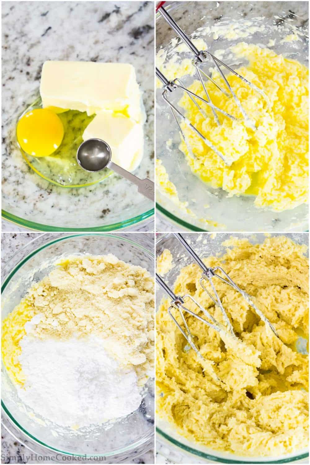 eggs and almond flour in bowl for almond paste
