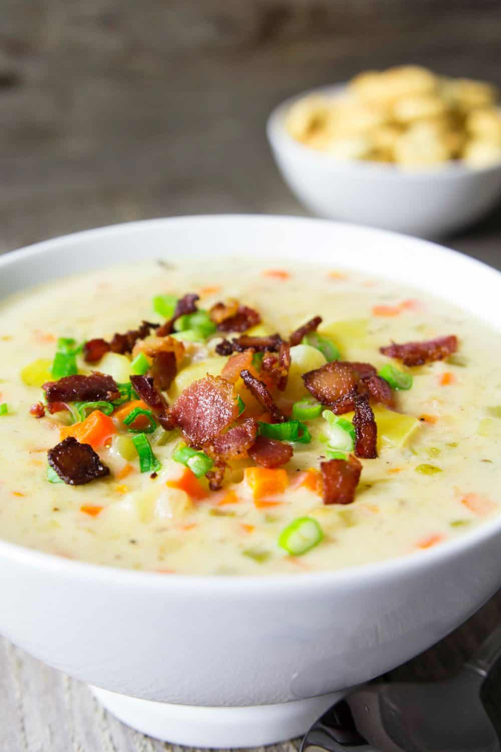 clam chowder with bacon