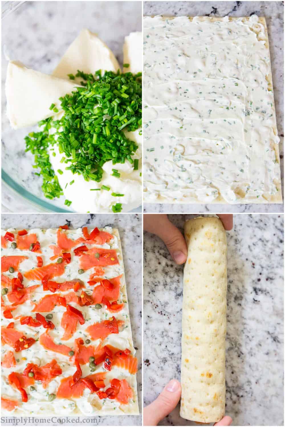 steps to make smoked salmon wrap