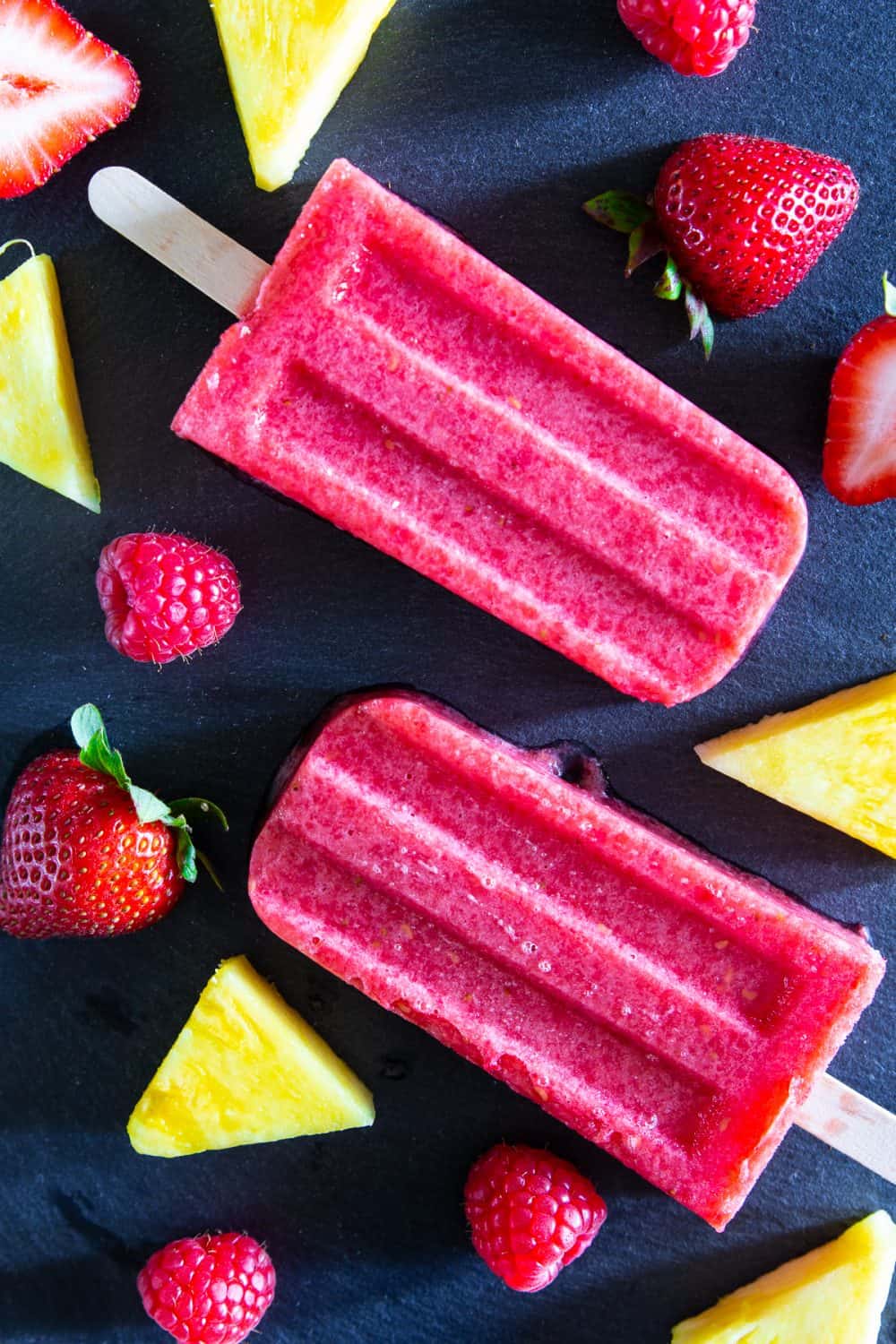 Strawberry Pineapple Fruit Popsicles Simply Home Cooked