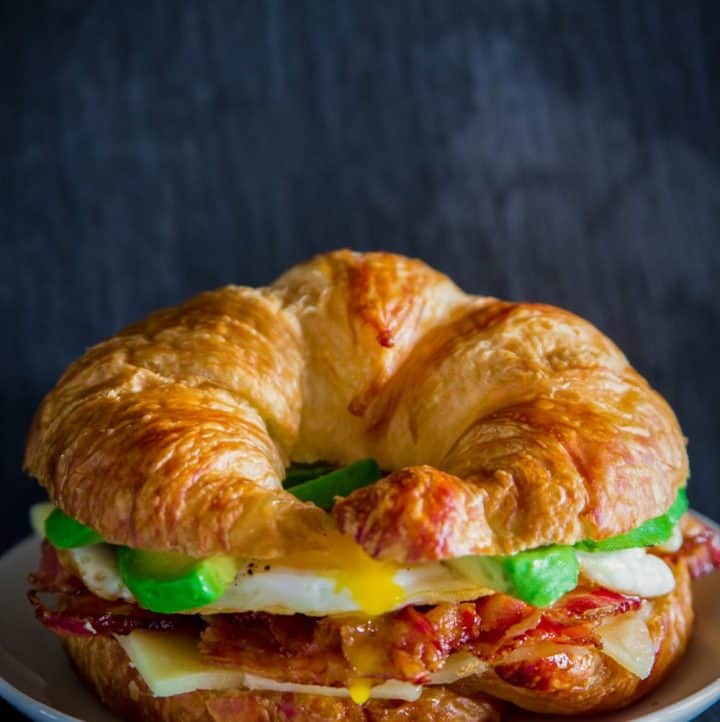 Croissant Breakfast Sandwich - Simply Home Cooked