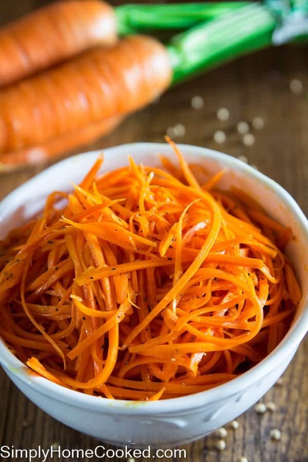 Shredded Carrot Salad - Simply Home Cooked