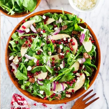 Spinach Pomegranate Salad - Simply Home Cooked