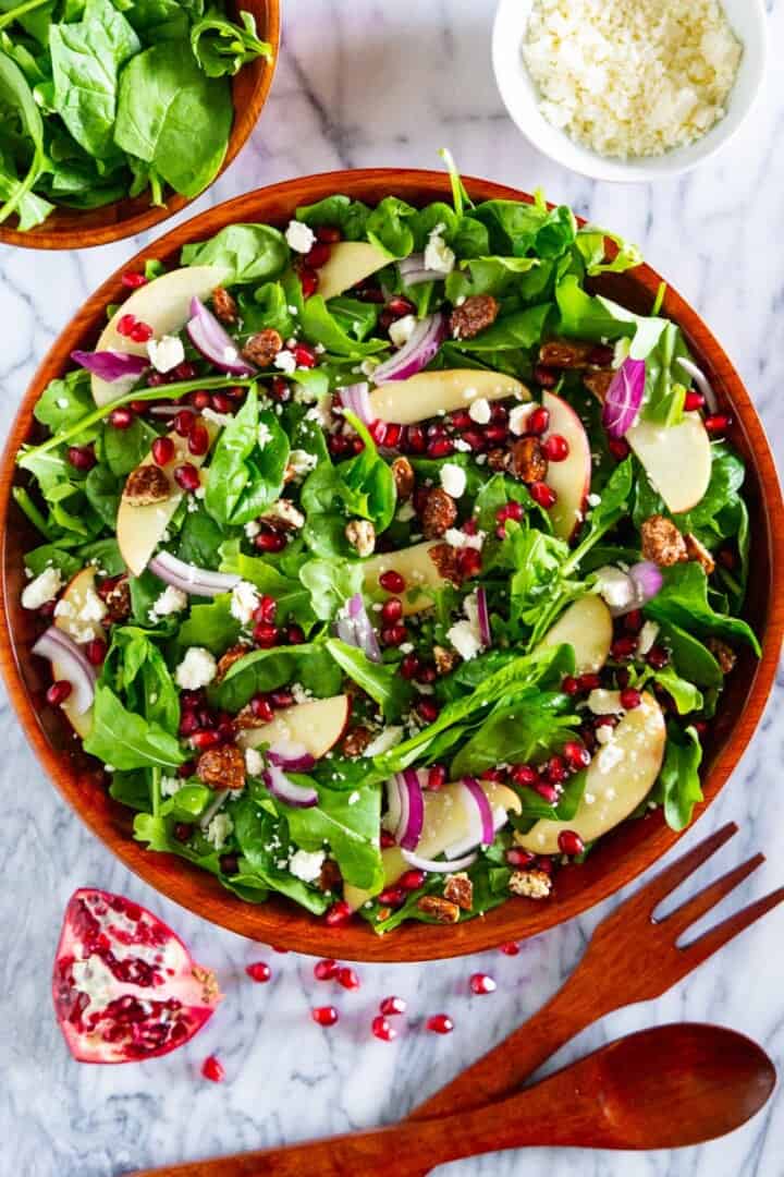 Spinach Pomegranate Salad - Simply Home Cooked