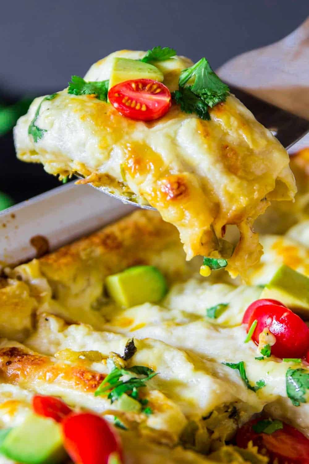 Chicken Enchiladas with White Sauce - Simply Home Cooked