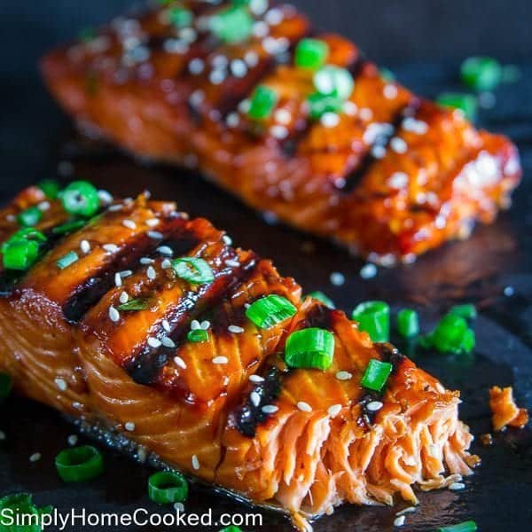 Grilled Teriyaki Salmon - Simply Home Cooked