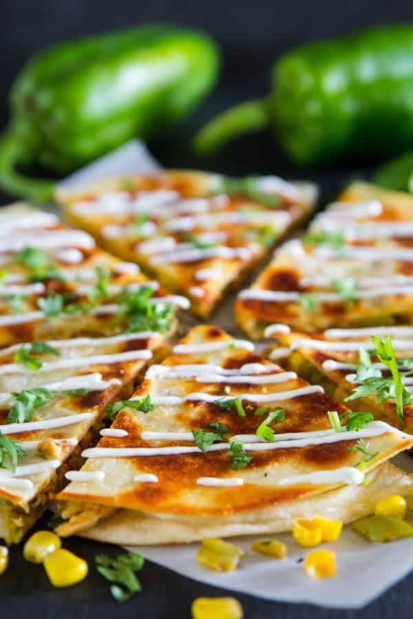 Hatch Chili Chicken Quesadillas Simply Home Cooked