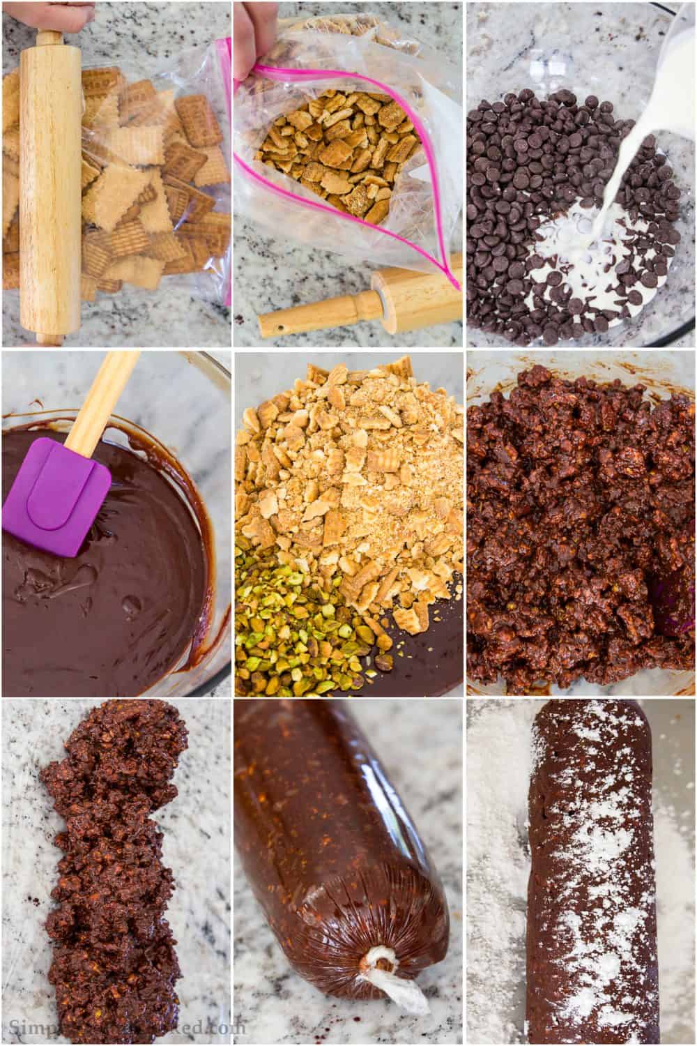 steps to make chocolate salami