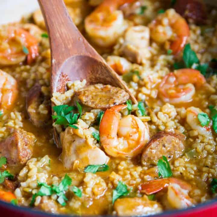 Brown Rice Jambalaya with Chicken and Shrimp Simply Home Cooked