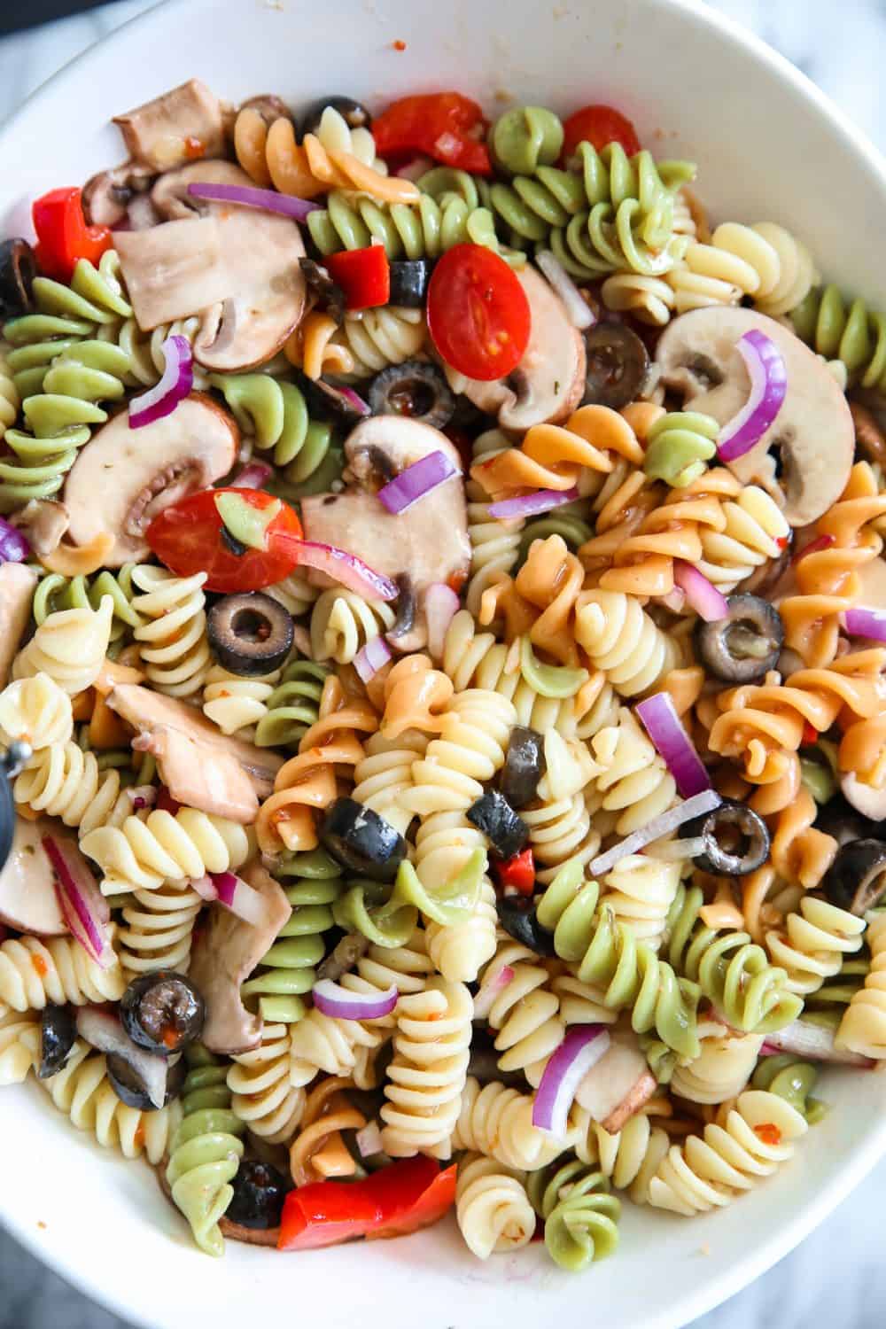 Tri Color Pasta Salad Recipe (VIDEO) - Simply Home Cooked