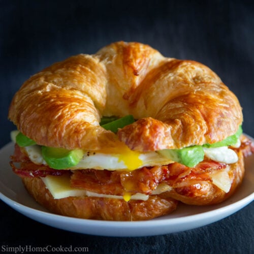 Croissant Breakfast Sandwiches Recipe - The Cookie Rookie®