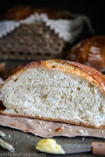 crusty homemade bread