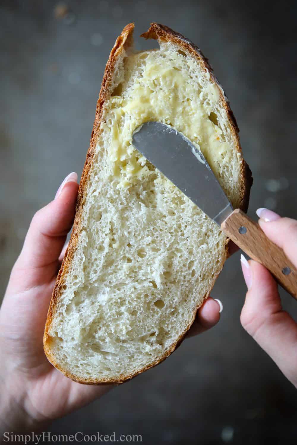 Rustic Bread with melting butter