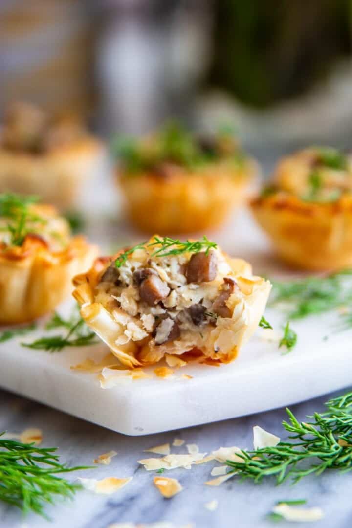 Chicken and Mushroom Phyllo Appetizers (VIDEO) Simply Home Cooked