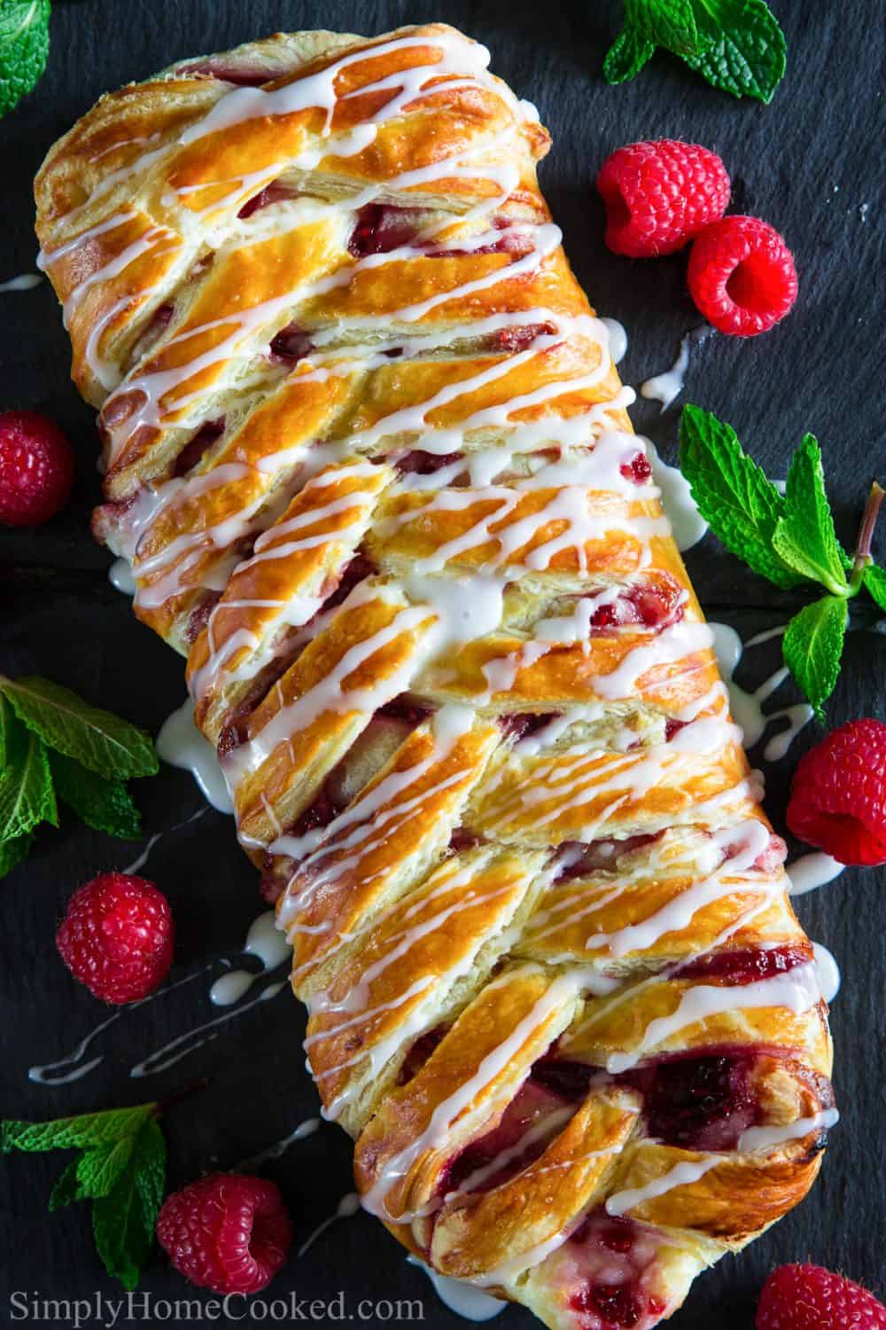 Easy Raspberry Cheese Danish Recipe - Simply Home Cooked
