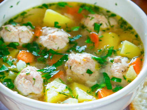 Chicken meatball soup hotsell