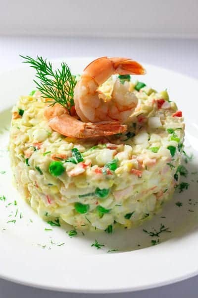 Imitation Crab Salad with Shrimp Recipe (VIDEO) - Simply Home Cooked
