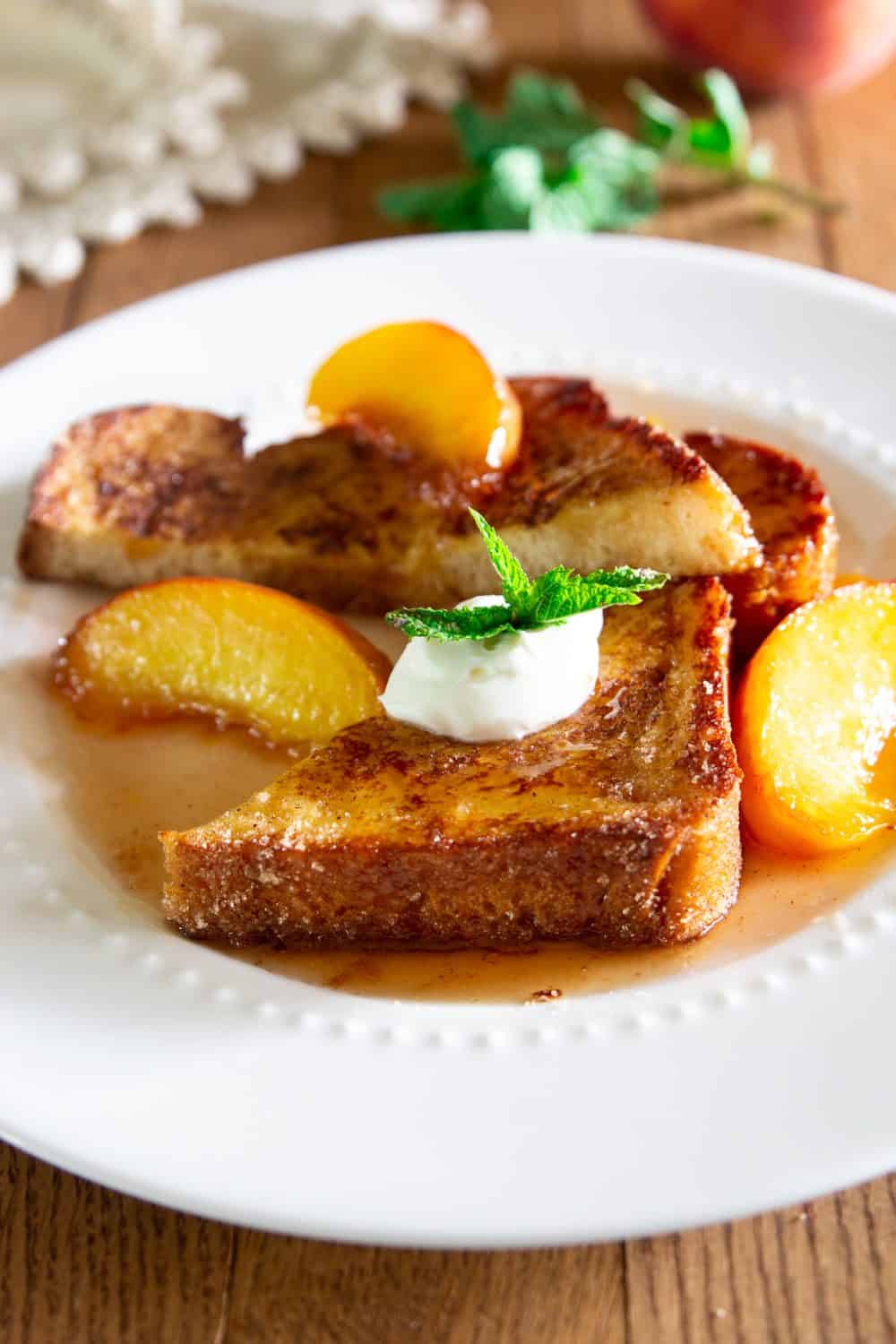 Best French Toast Recipe With Caramelized Peaches Simply Home Cooked