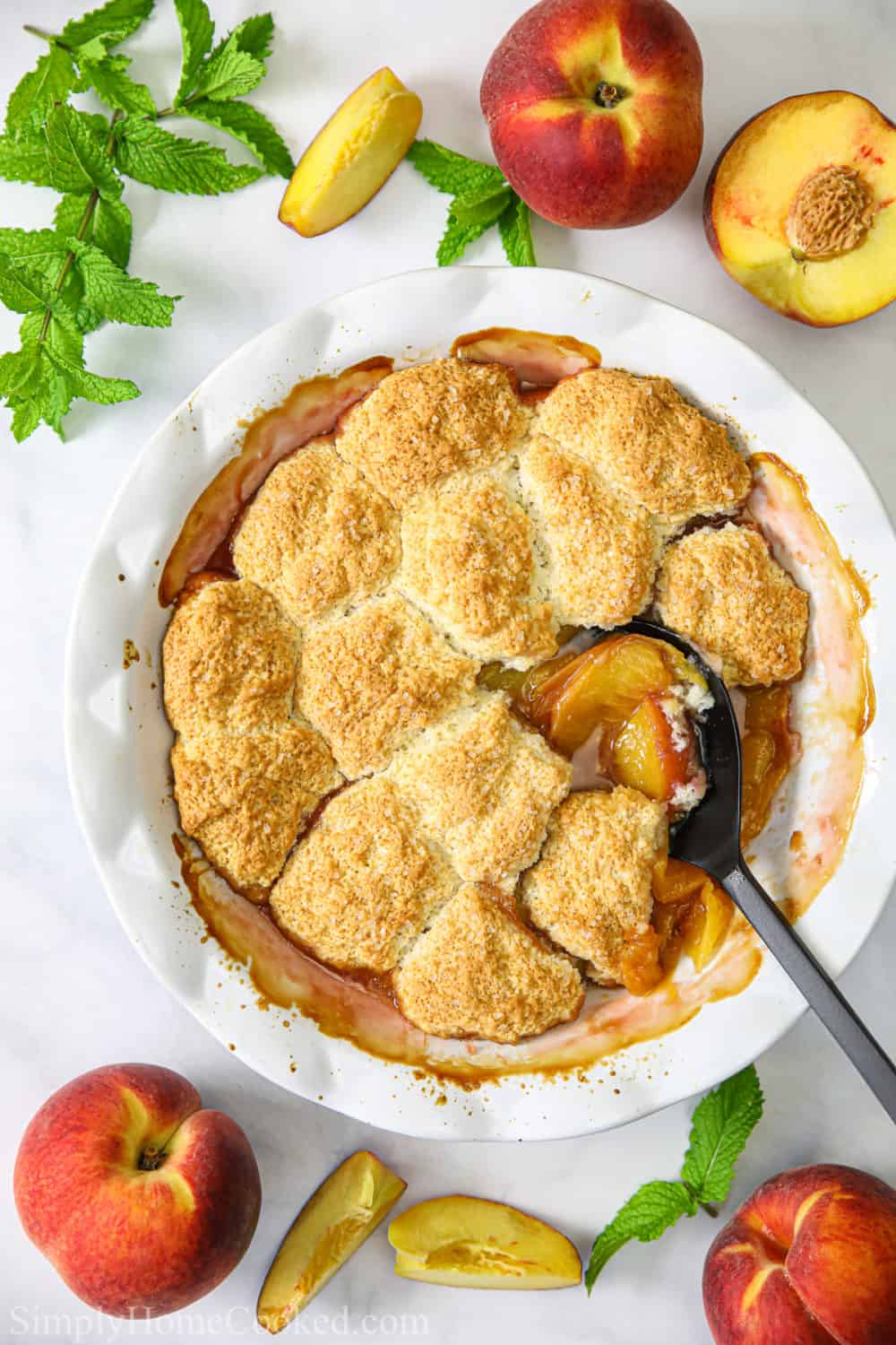 Easy Peach Cobbler Recipe (VIDEO) Simply Home Cooked