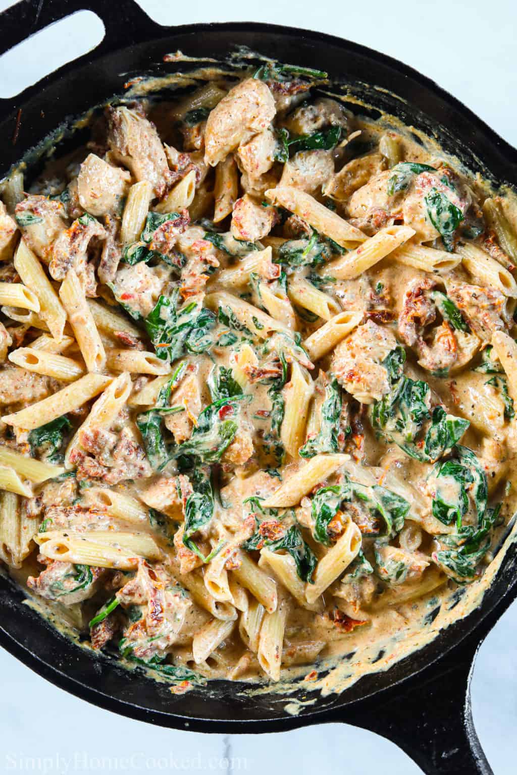 Creamy Tuscan Chicken Pasta (Video) - Simply Home Cooked