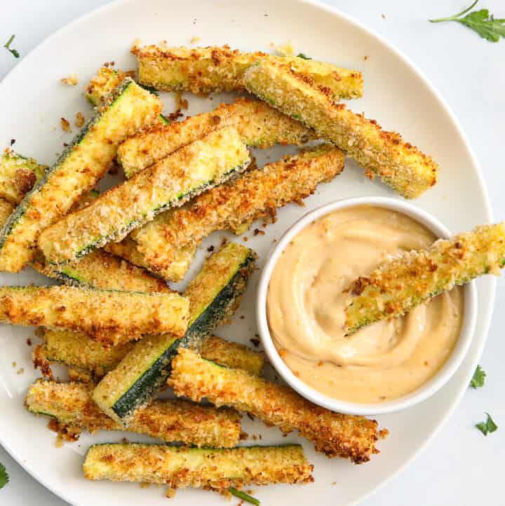 Healthy Air fryer Zucchini Fries - Simply Home Cooked