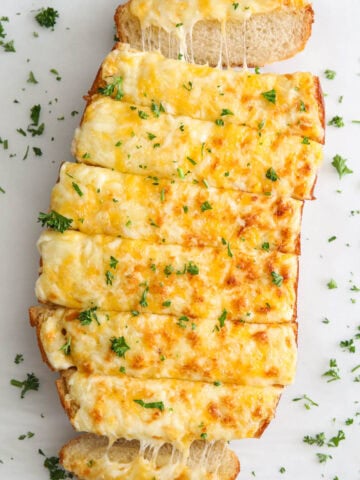 Garlic Cheese Bread sliced.