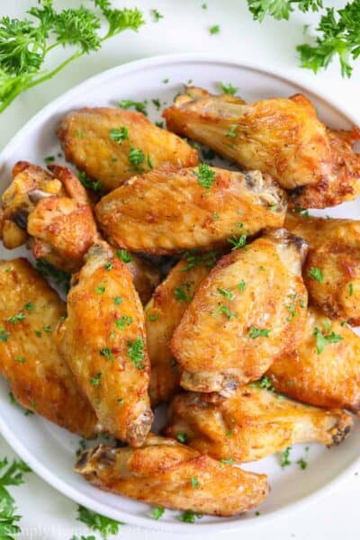 Crispy Air Fryer Chicken Wings (3 Flavors) - Simply Home Cooked