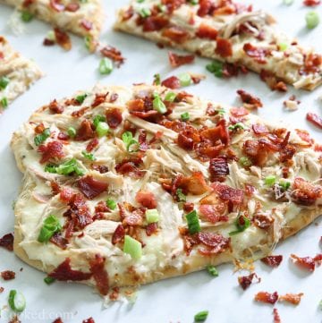 Chicken Bacon Ranch Flatbread Pizza - Simply Home Cooked