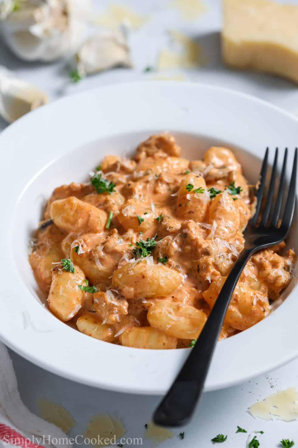 Creamy Chicken Gnocchi With Red Sauce - Simply Home Cooked