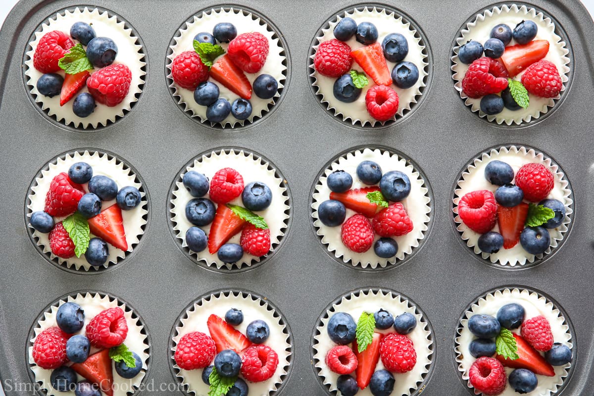 No bake mini cheesecakes