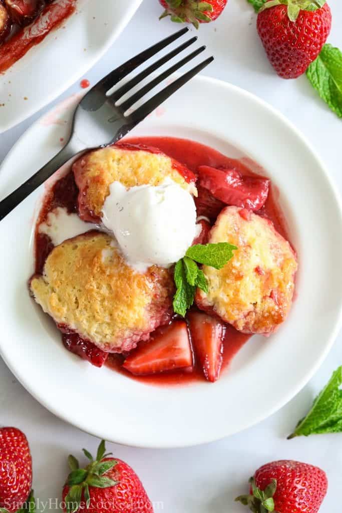 Easy and delicious Strawberry Cobbler - Simply Home Cooked
