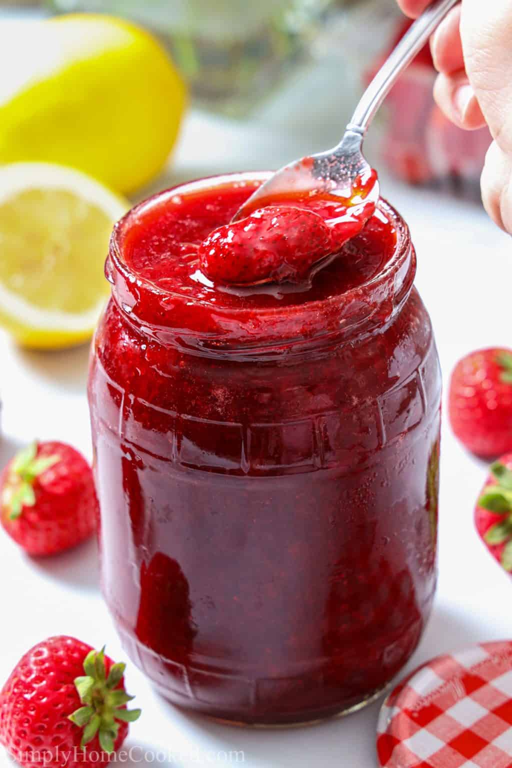 3 Ingredient homemade Strawberry Jam (no pectin) Simply Home Cooked