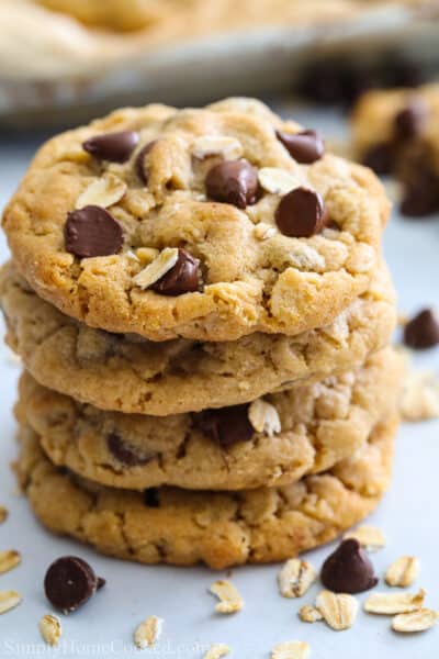 Chewy Peanut Butter Oatmeal Cookies - Simply Home Cooked