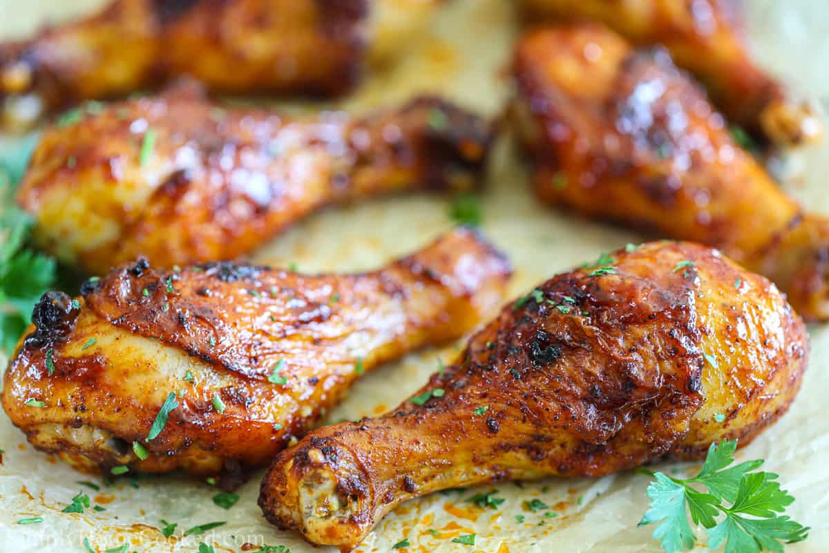 BBQ Air Fryer Chicken Legs - Simply Home Cooked