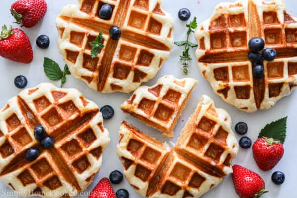 Buttery Belgian Liege Waffles - Simply Home Cooked