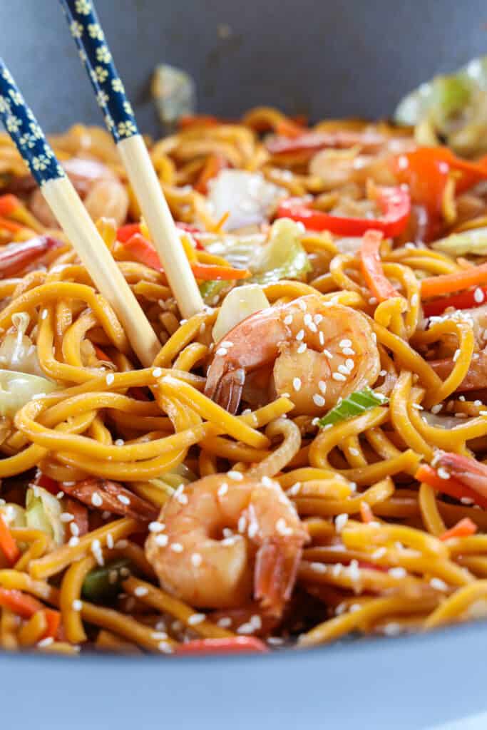 30-Minute Shrimp Chow Mein - Simply Home Cooked