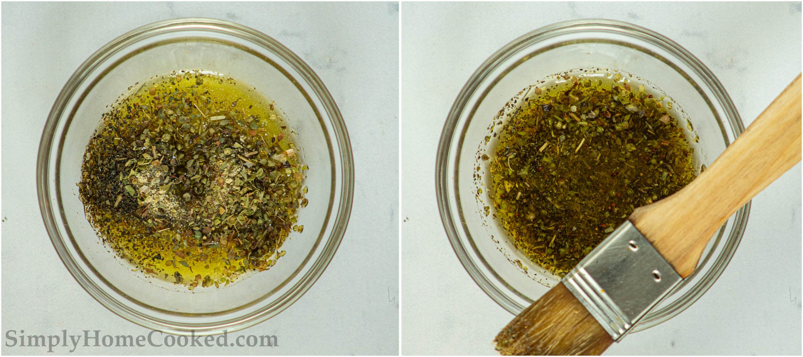 close up image of butter and herb mixture for pizza hut breadsticks 