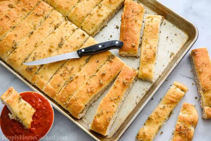 Copycat Pizza Hut Breadsticks - Simply Home Cooked