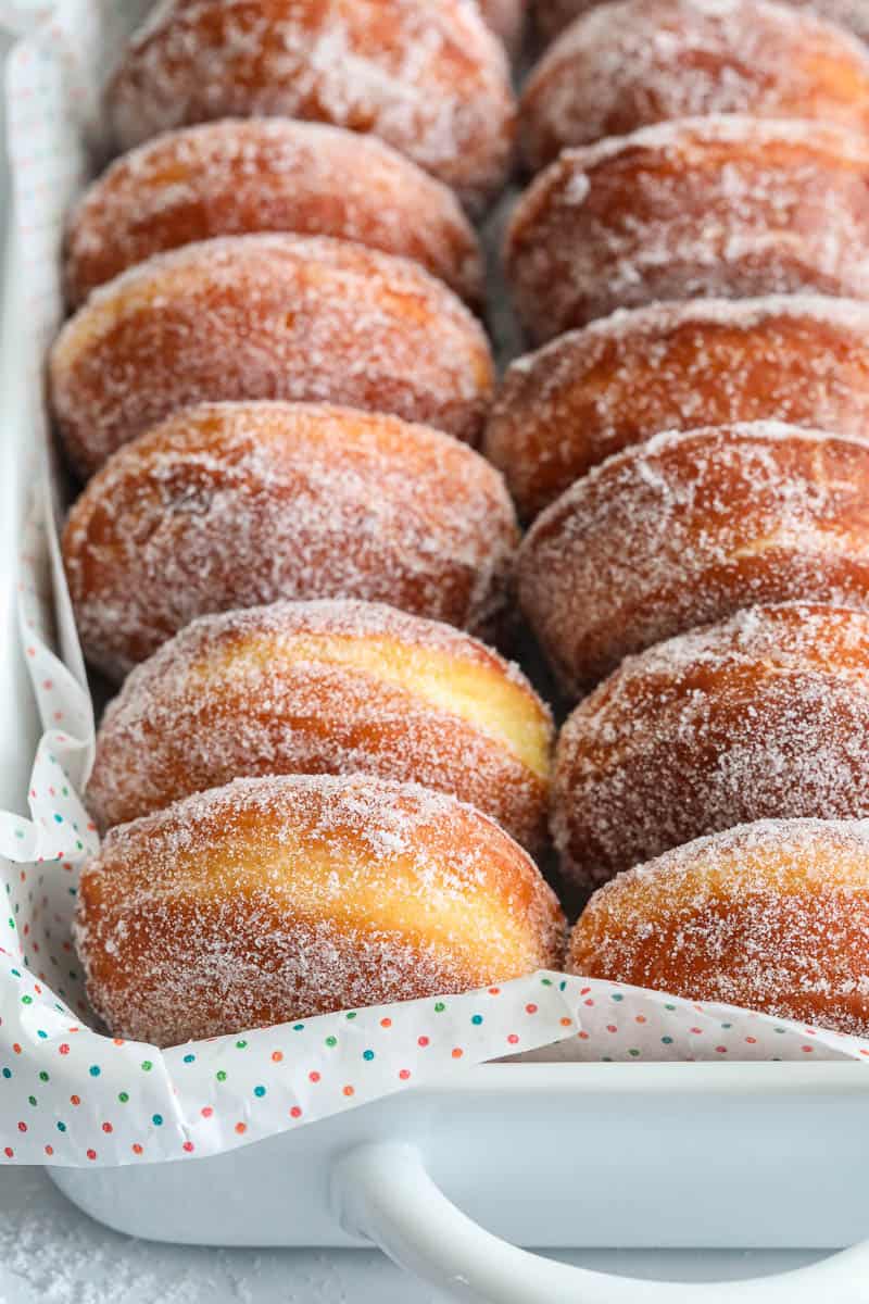 Pan full of Perfect Sugar Donuts