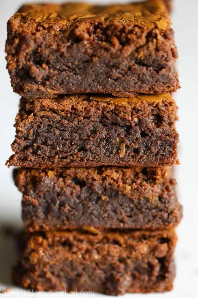 Stack of Nutella Brownies