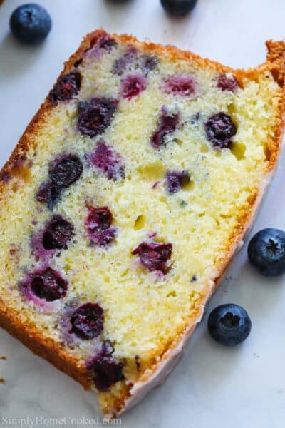 Blueberry Bread with the Best Glaze - Simply Home Cooked